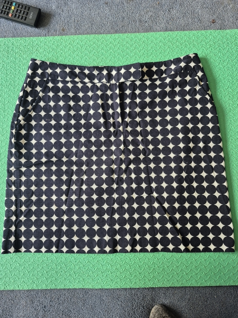 Black and White Polka Dot A-Line Skirt